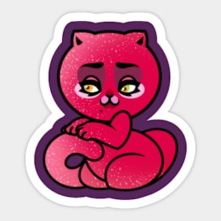 Magenta Cattie Sticker